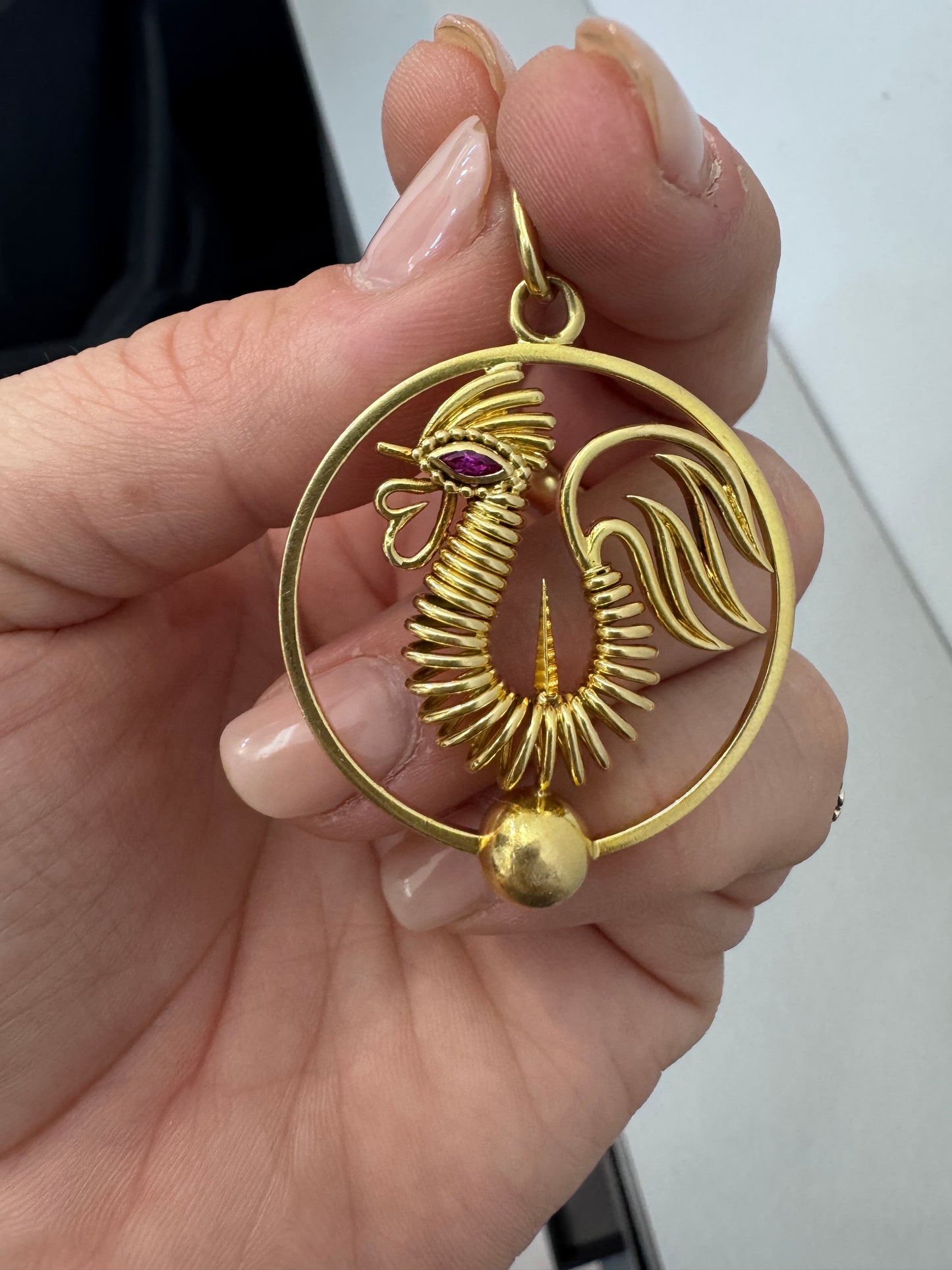 Vintage Cartier Paris 1970's Rooster Pendant