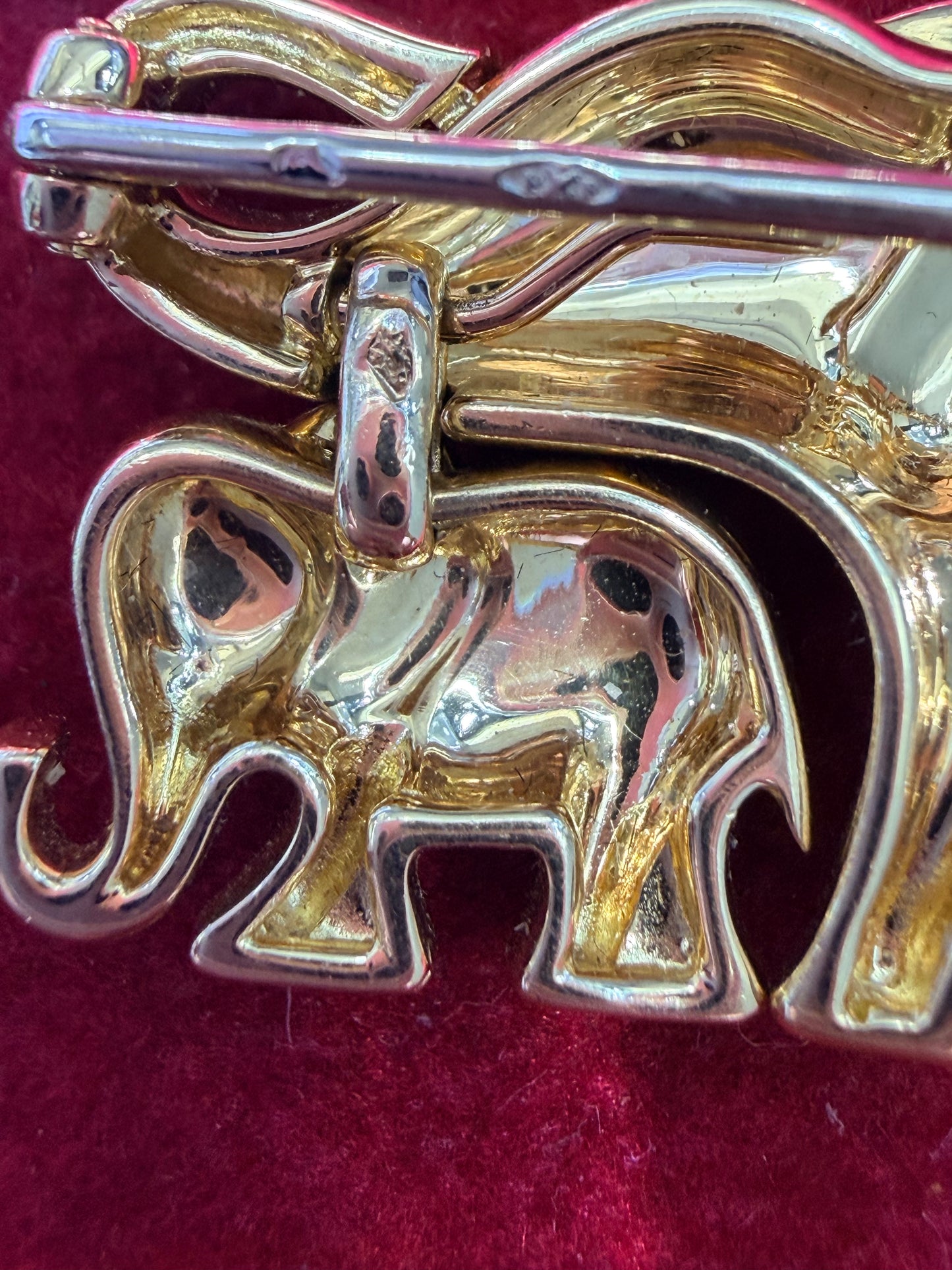 Vintage Cartier Double Elephant Brooch
