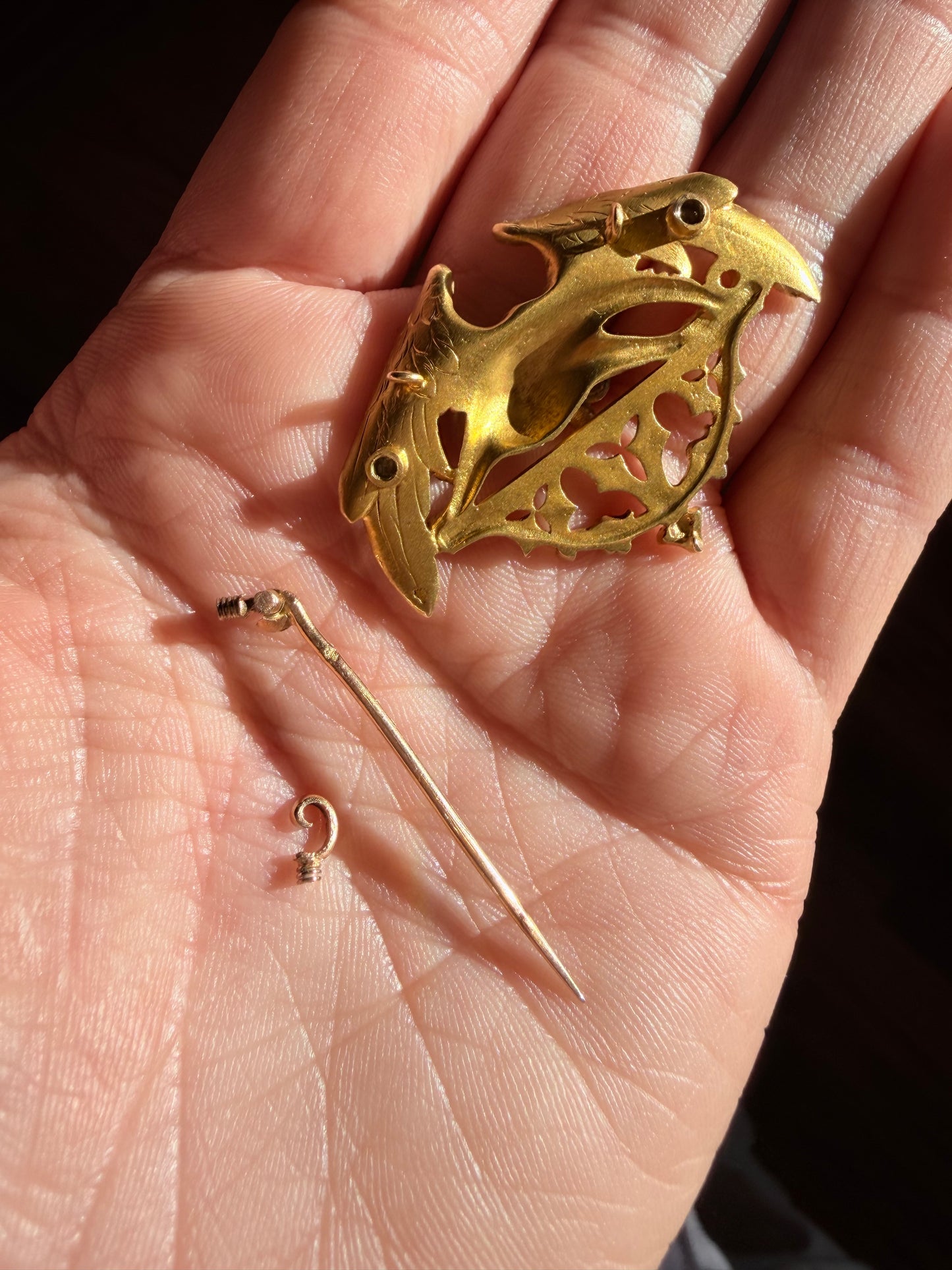 Victorian Diamond Dragon Brooch