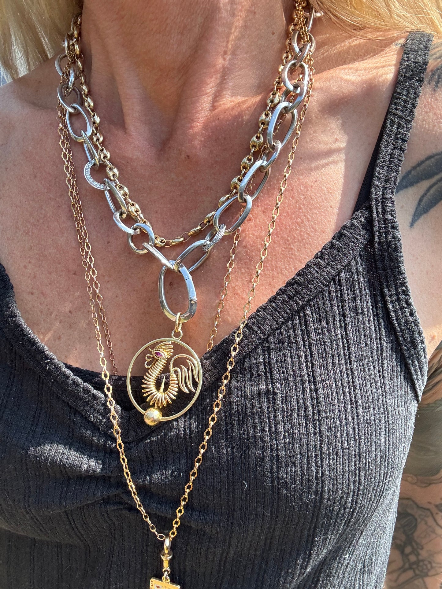 Vintage Cartier Paris 1970's Rooster Pendant