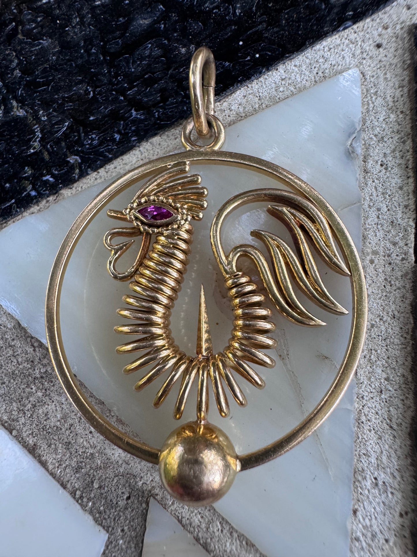 Vintage Cartier Paris 1970's Rooster Pendant