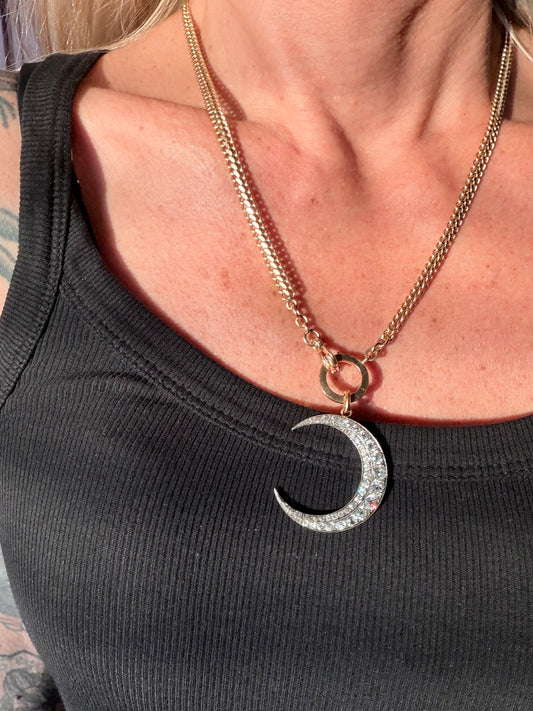 Victorian Diamond Crescent Pendant