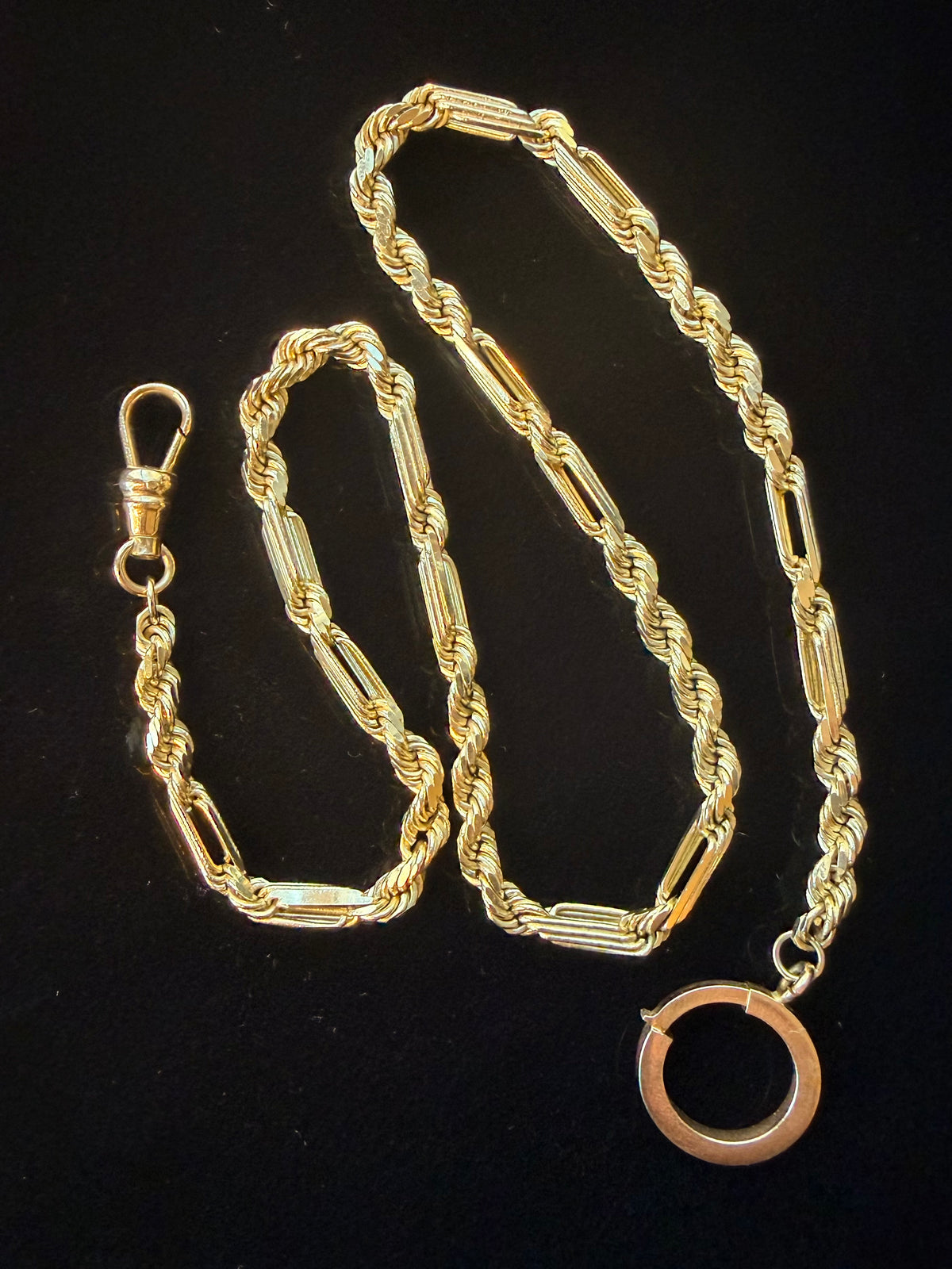 90s Rope Chain Antique Alternating Rope Chain – Estate Jewelry Mama