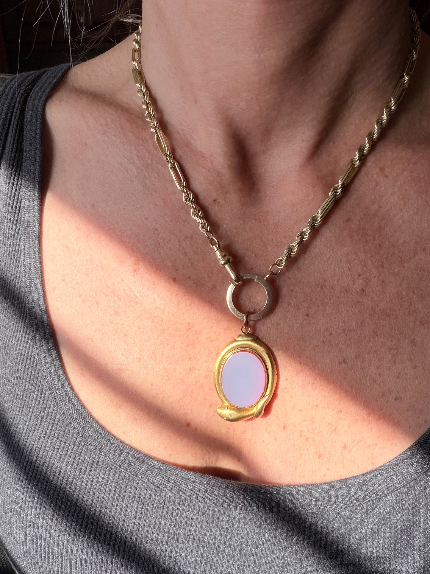 Antique Alternating Rope Chain