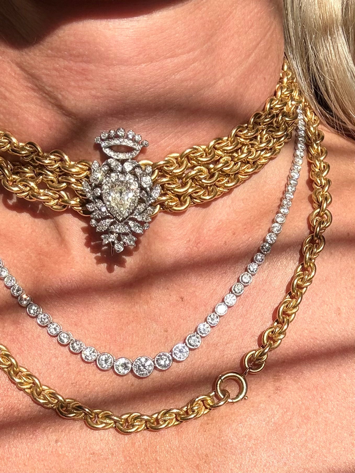 Georgian Crowned Heart Pendant