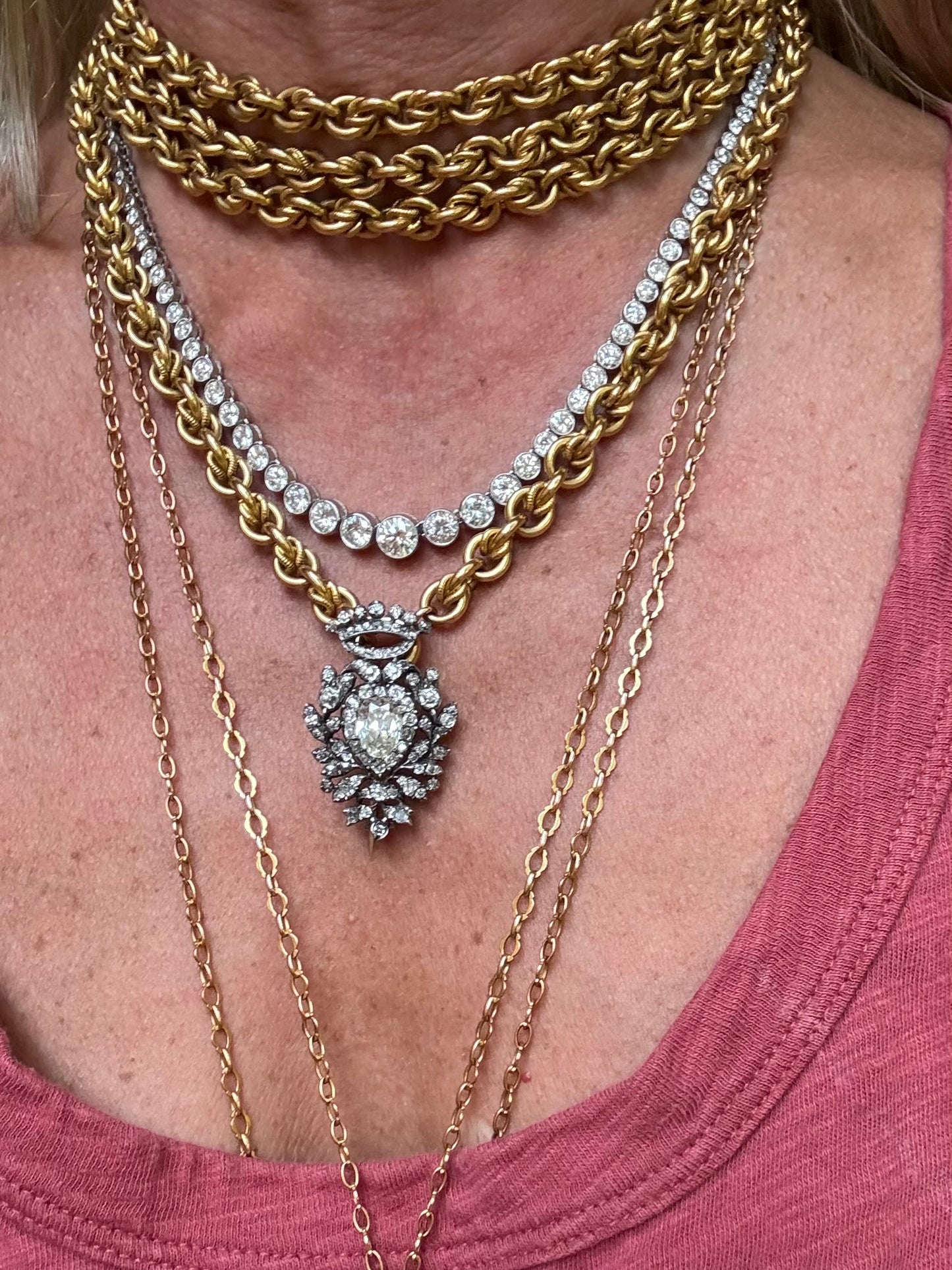 Georgian Crowned Heart Pendant