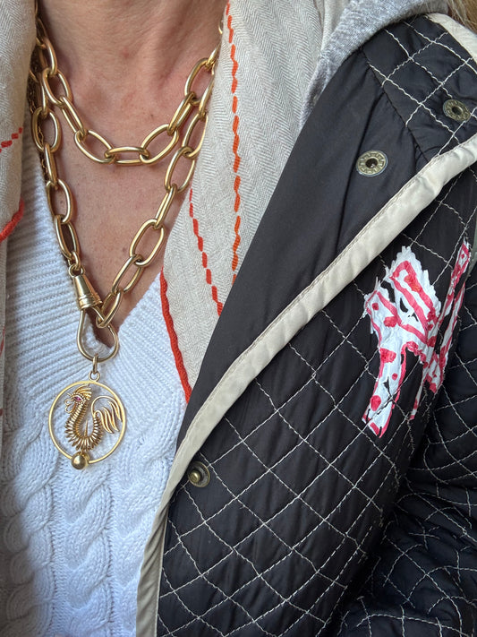 Vintage Cartier Paris 1970's Rooster Pendant