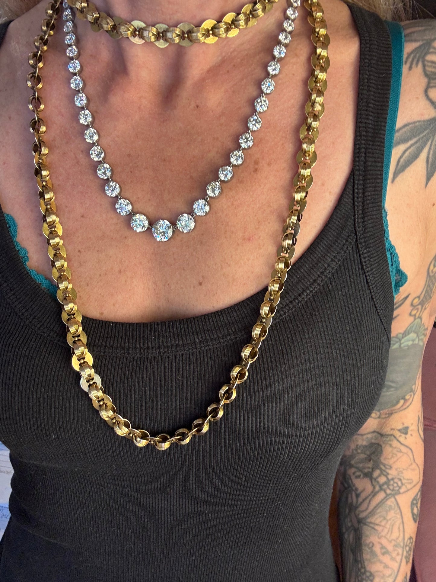 Antique Tab and Wrapping Link Chain