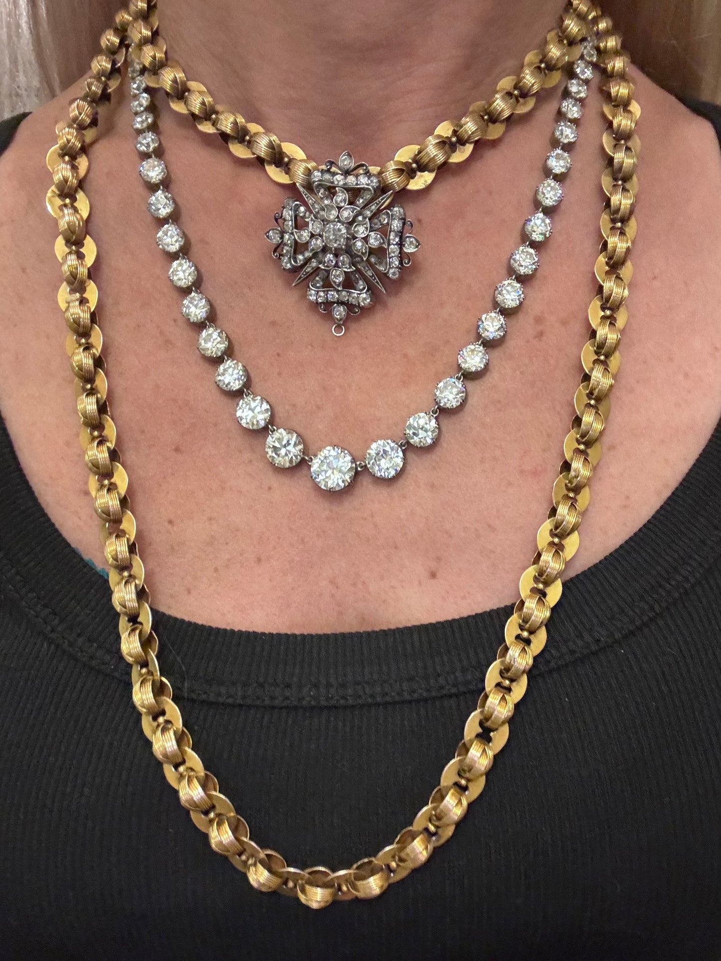 Antique Tab and Wrapping Link Chain