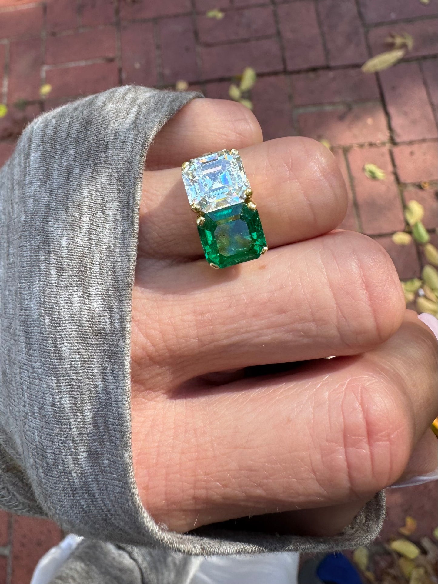 Cartier Emerald and Diamond Toi et Moi Ring