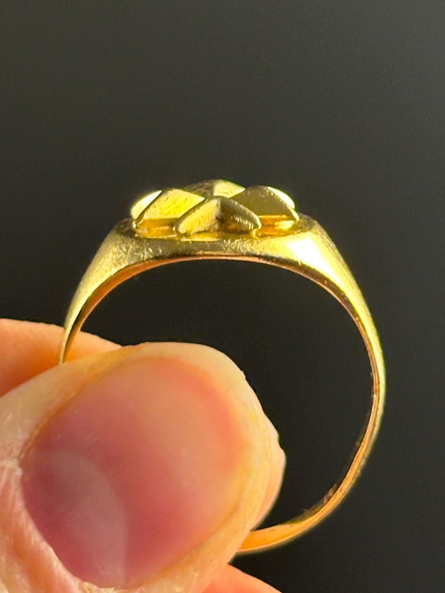 Vintage Maltese Cross Signet Ring