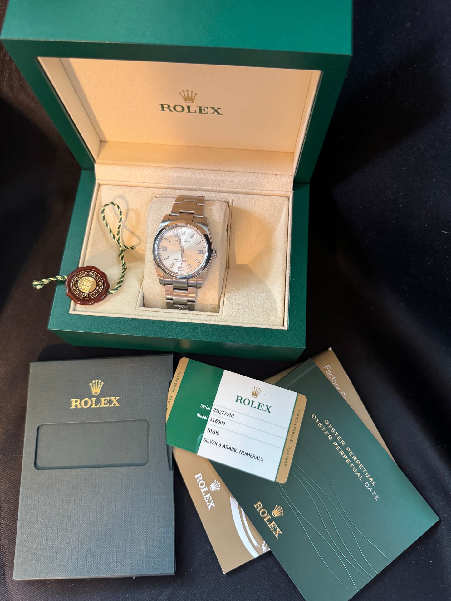 Collectible Rolex Boxed 36 mm Oyster Perpetual Domino