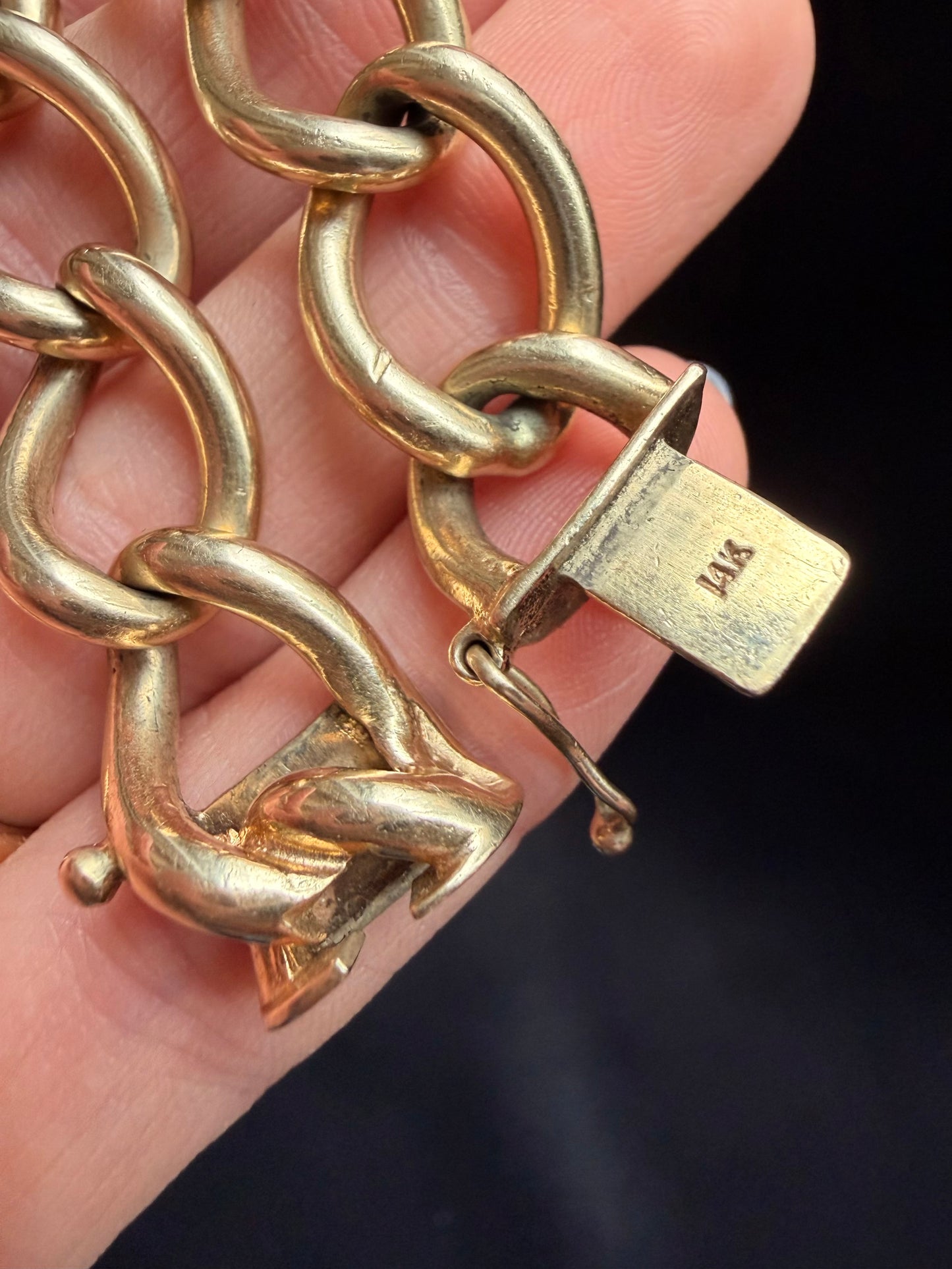 Vintage Oval Curb Link Bracelet