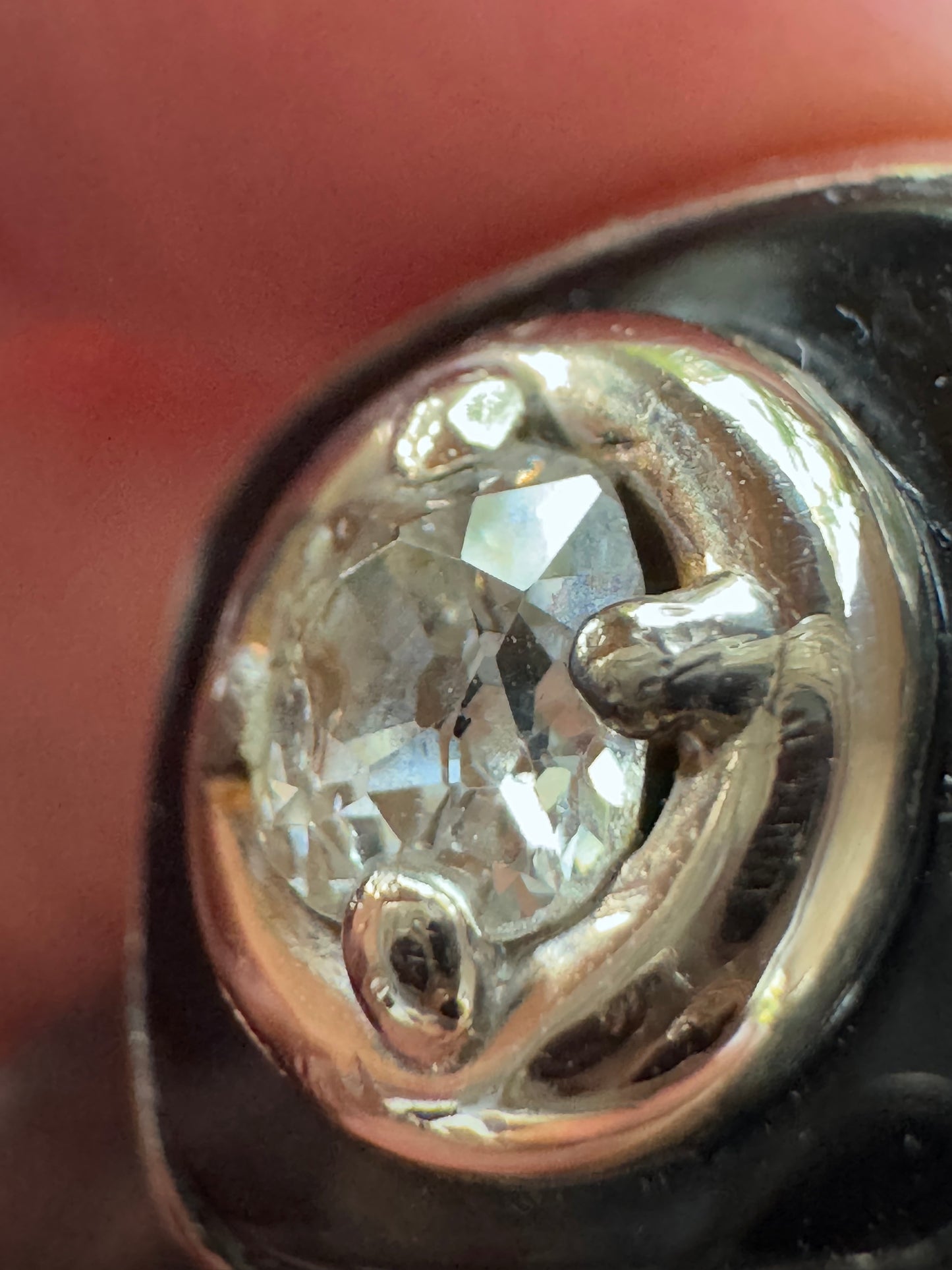 Vintage Old Mine Cut Diamond and Onyx Ring