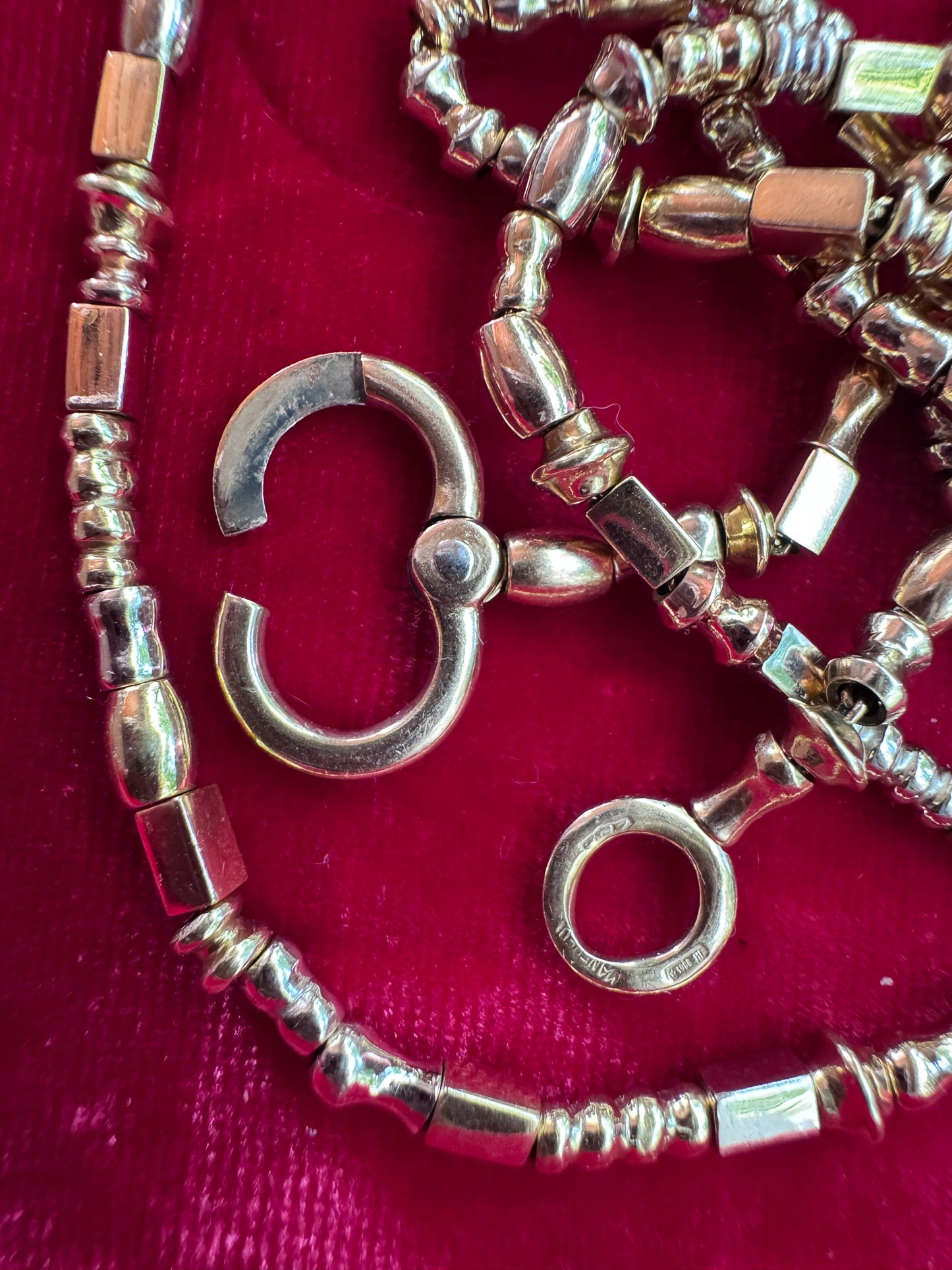 Italian Manifredi 18k Bead Chain Bracelet Set