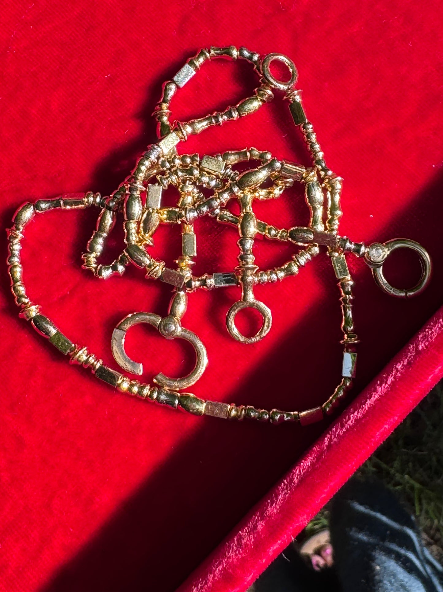 Italian Manifredi 18k Bead Chain Bracelet Set