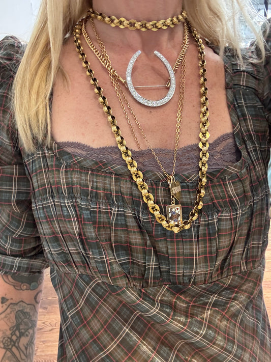 Antique Tab and Wrapping Link Chain