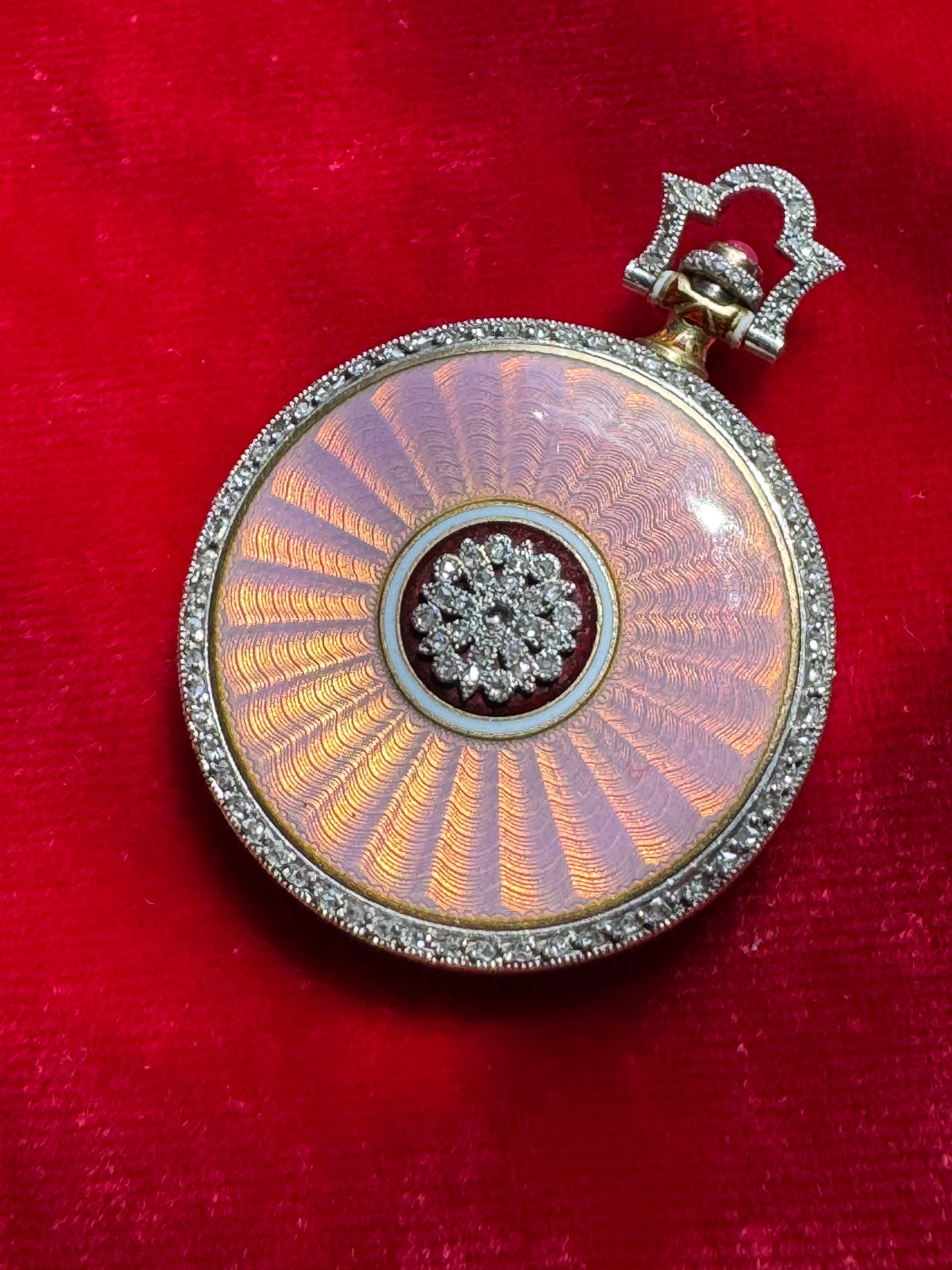 Chaumet Art Deco Enamel and Diamond Watch