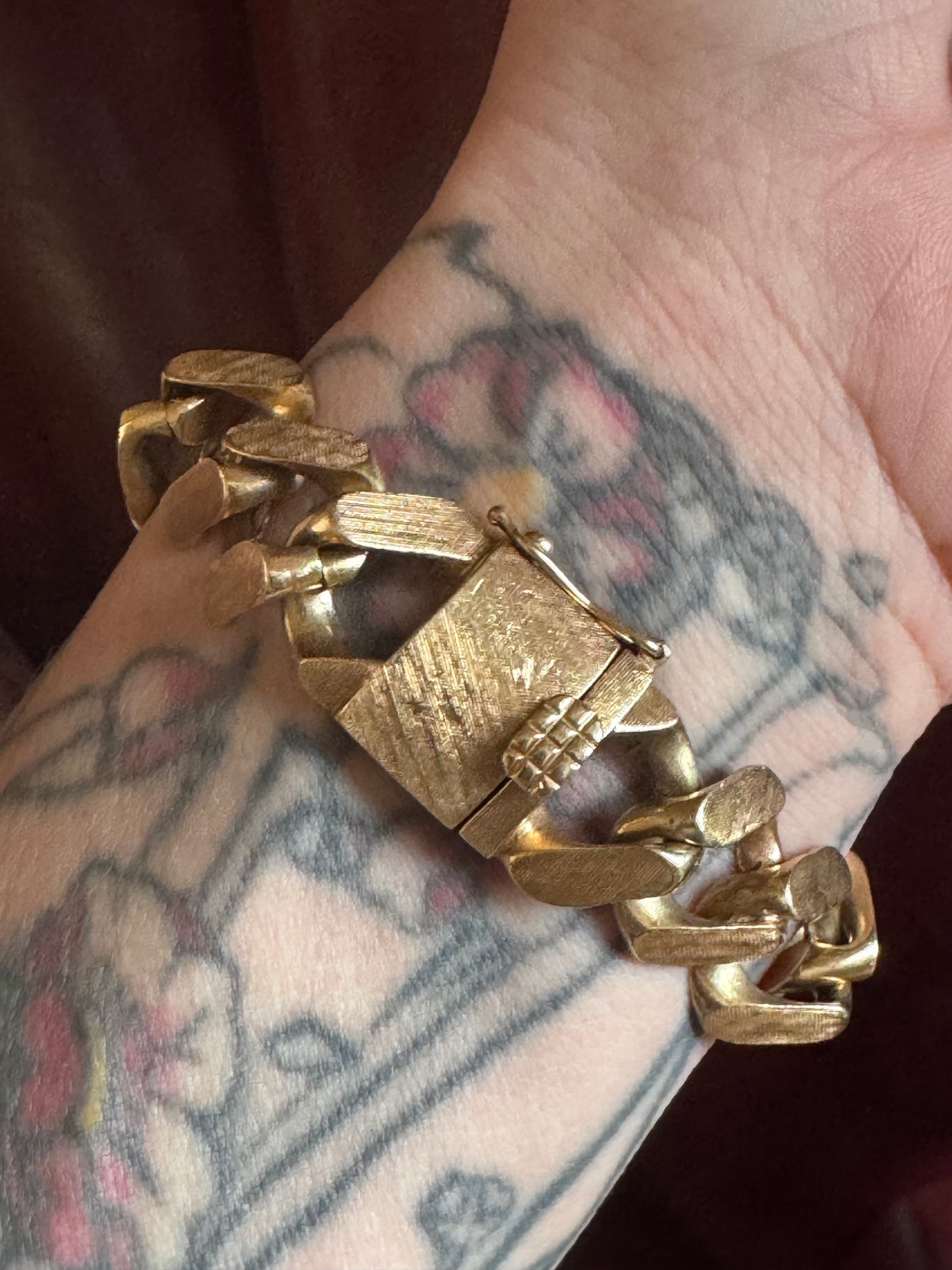 Vintage Pyramid Curb  Bracelet