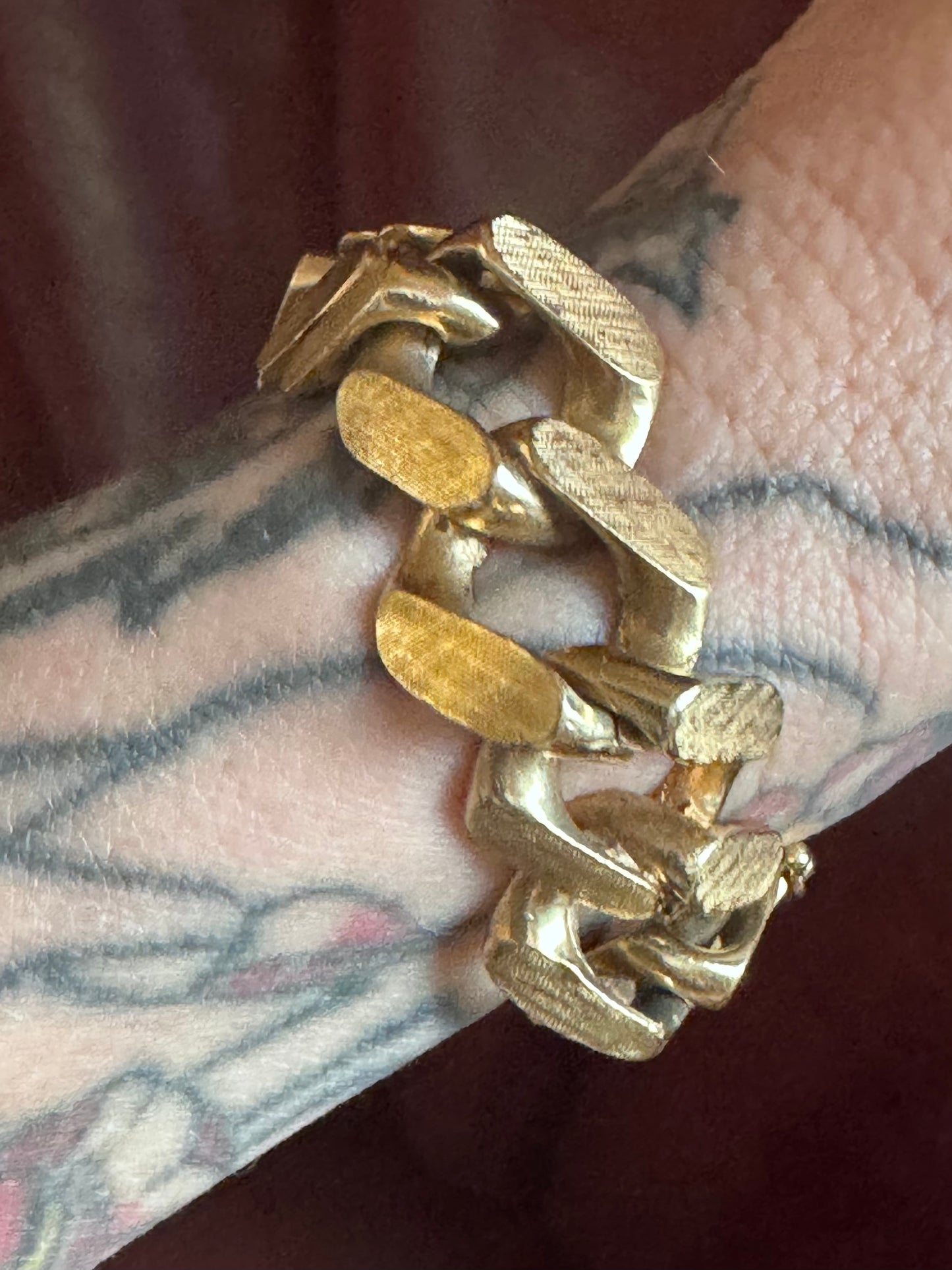 Vintage Pyramid Curb  Bracelet