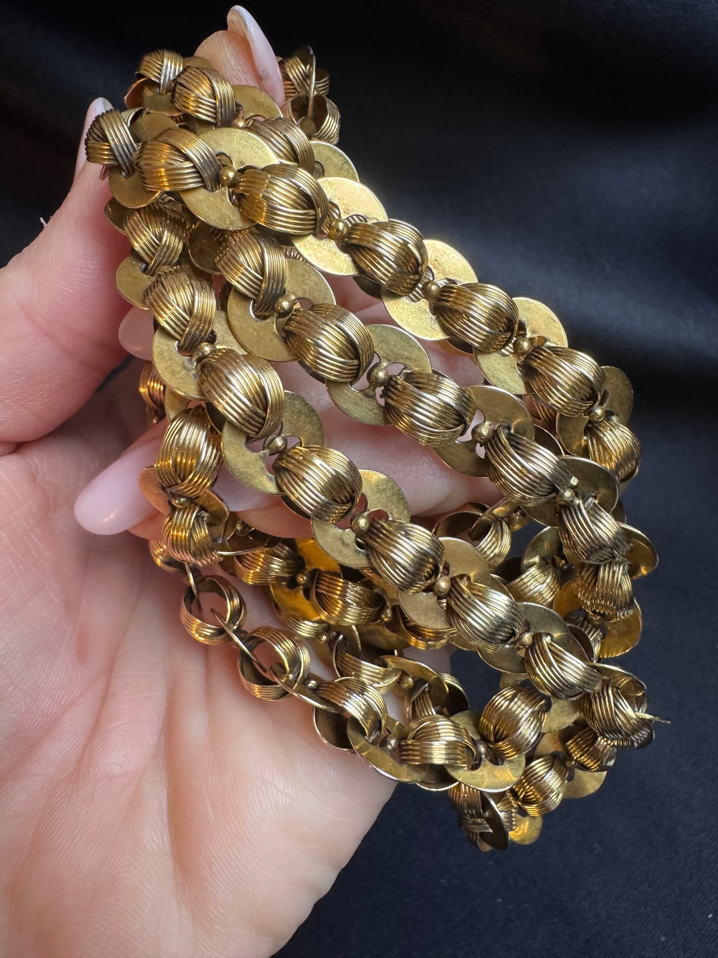 Antique Tab and Wrapping Link Chain