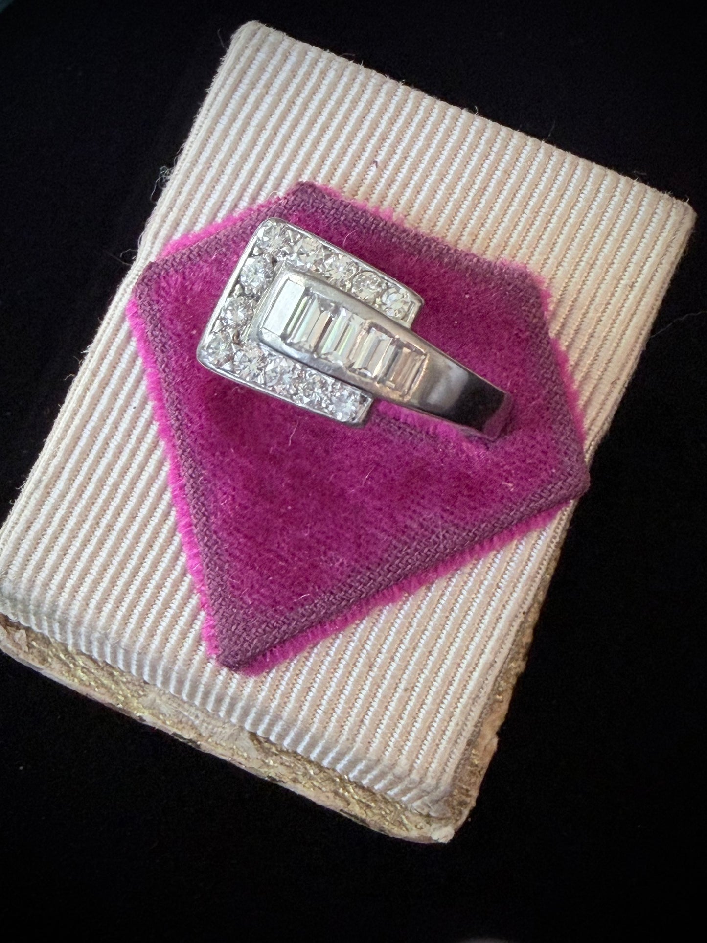 Vintage Diamond Buckle Ring