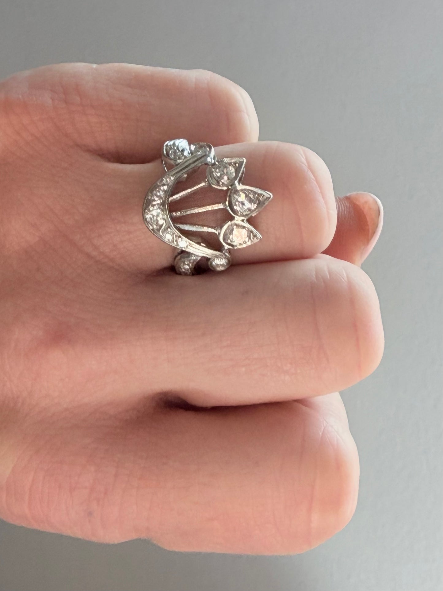 Vintage Triple Arrow Crown Ring