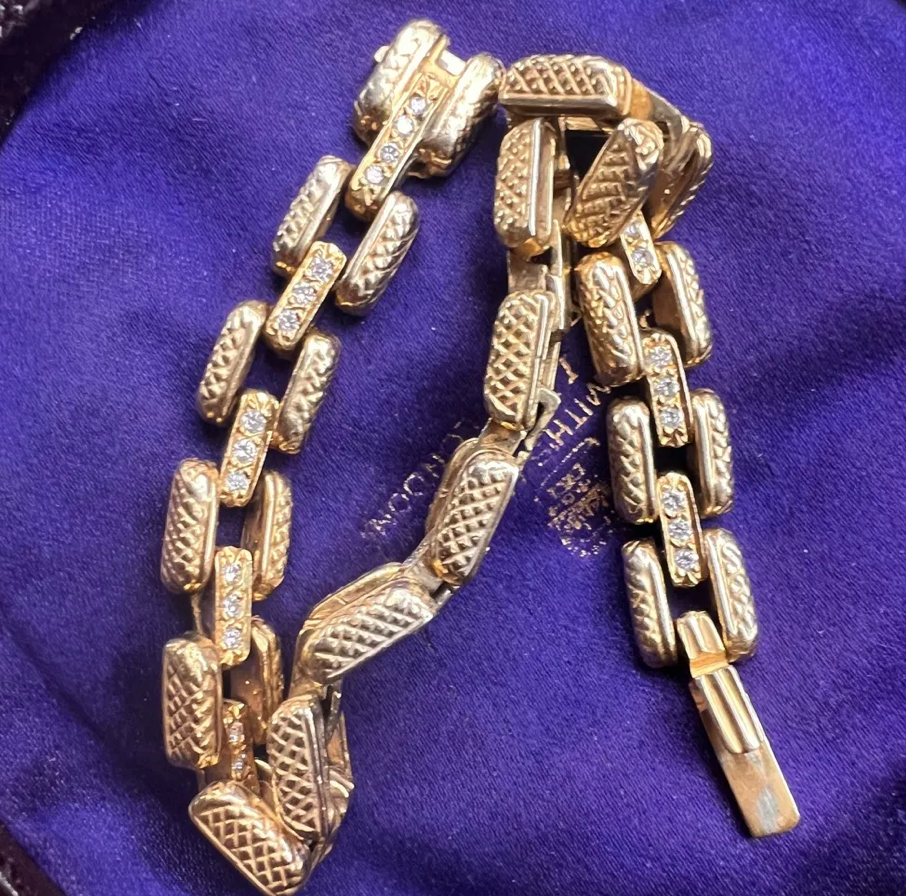 Vintage Judith Ripka 18k Diamond Bracelet