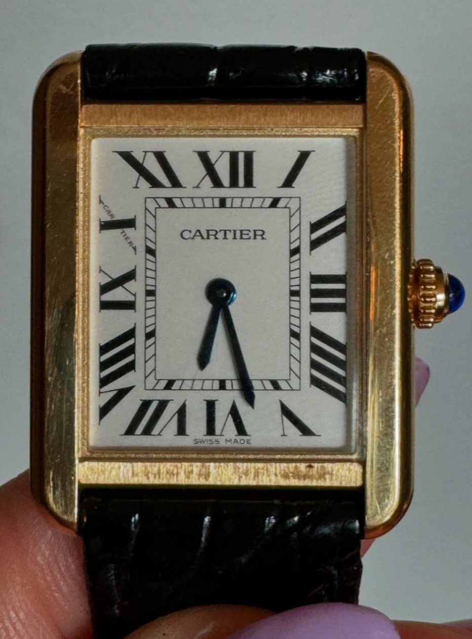 Vintage Cartier 18k and Stainless Ladies Tank Solo