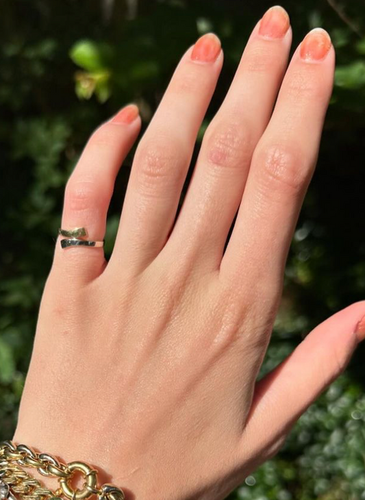 Vintage 14k Two Tone Gold Bypass Ring