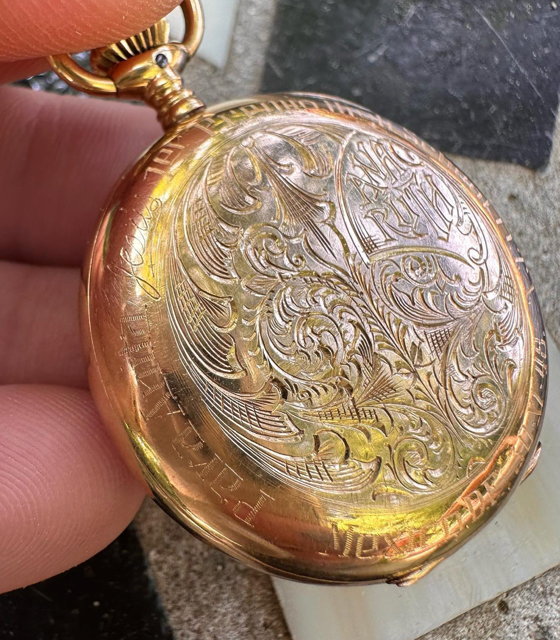 Antique Enamel, Diamond, and 18k Yellow Gold Longines Pocket Watch