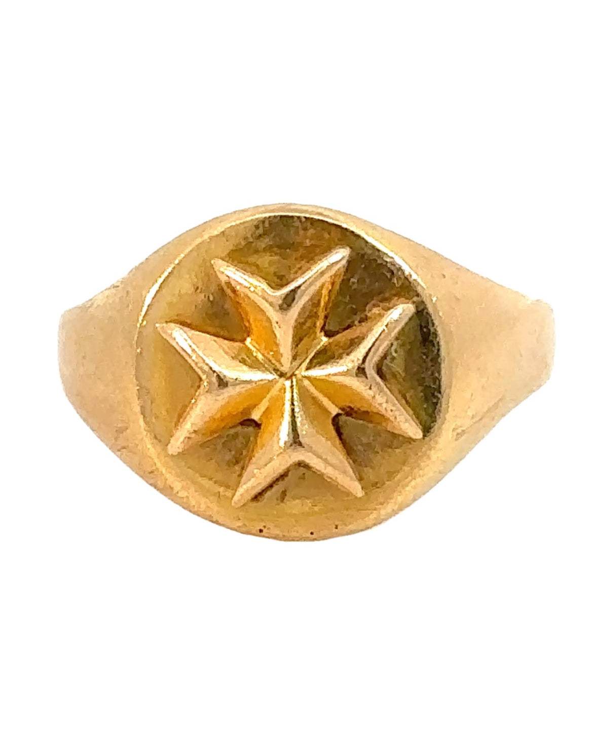 Vintage Maltese Cross Signet Ring