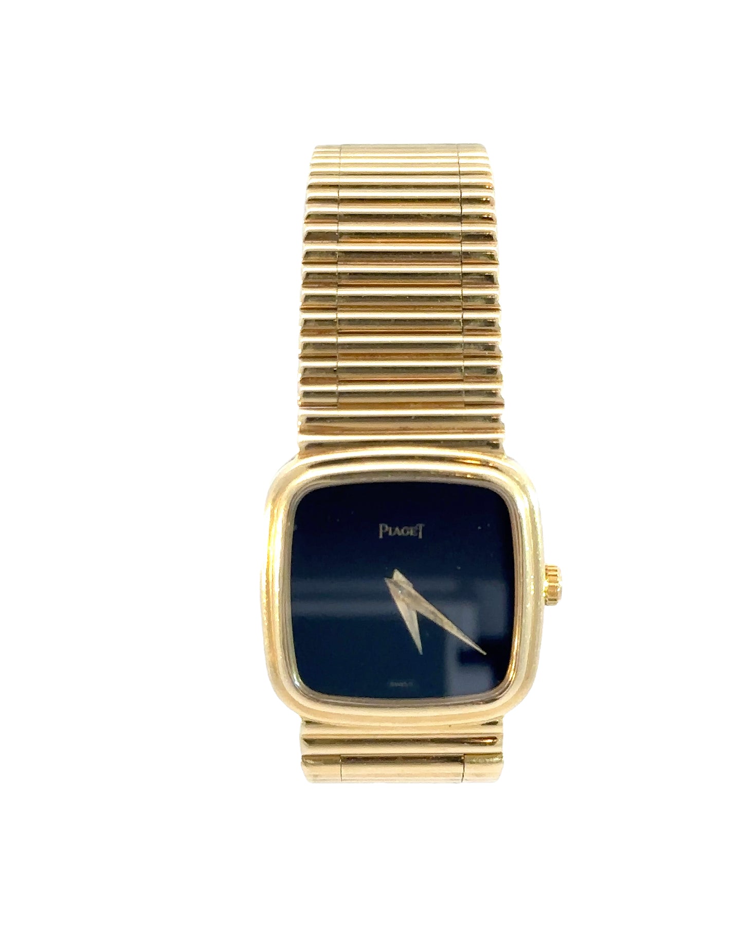 Vintage Piaget 18k Gold and Onyx Dial Watch