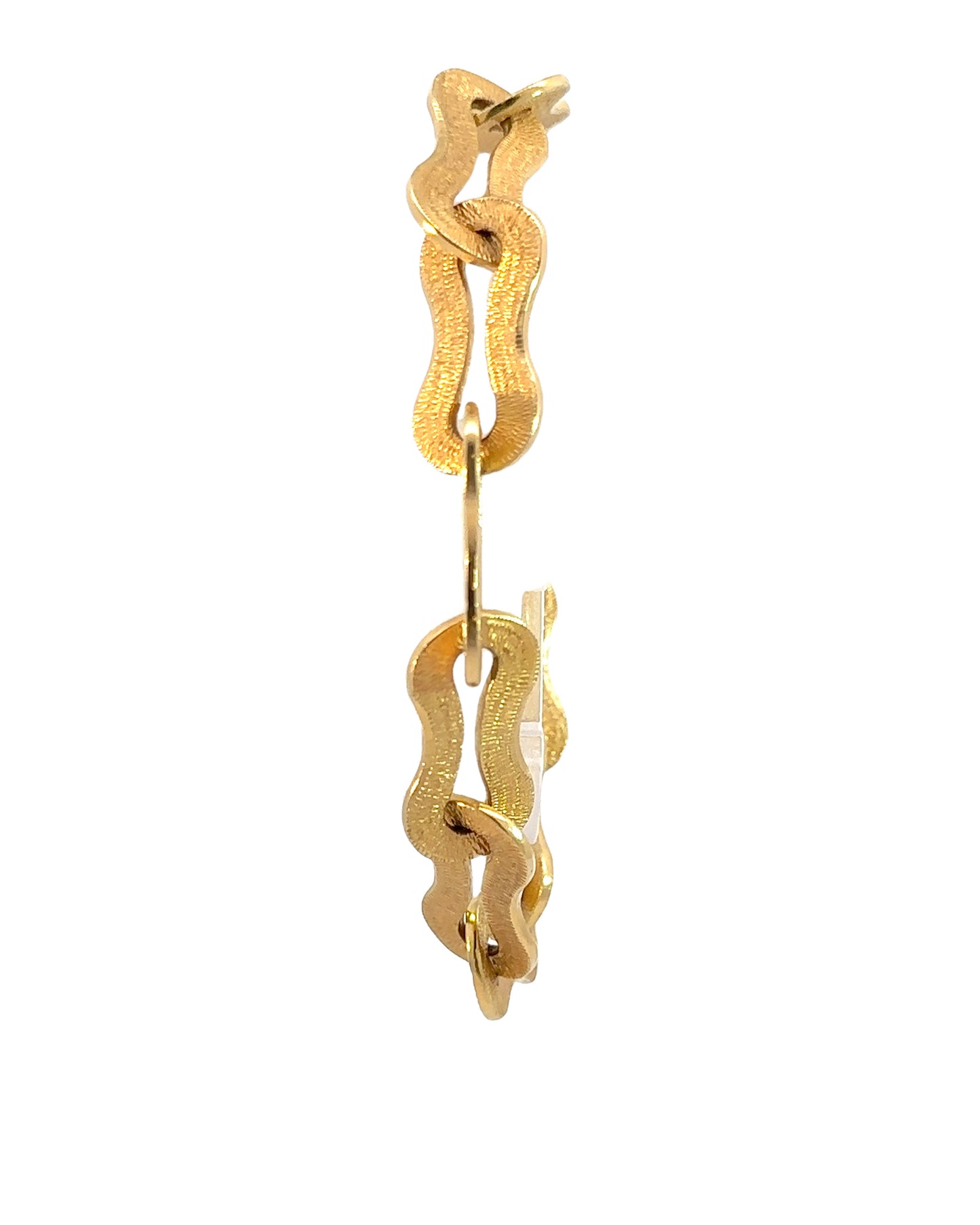 Vintage 18k Yellow Gold Textured Link Bracelet