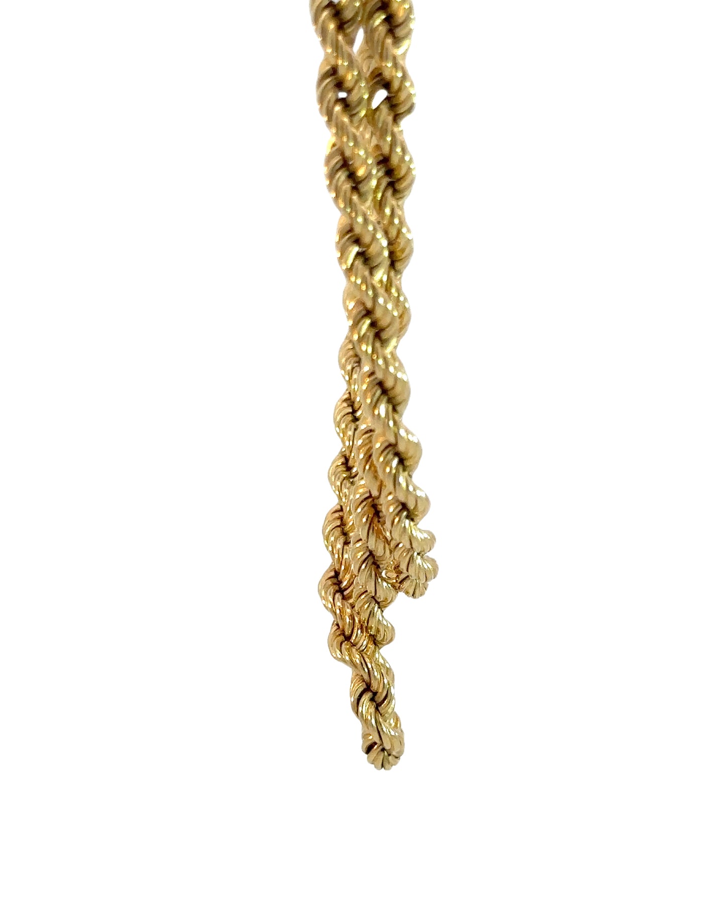 Vintage 18k Yellow Gold Solid Rope Chain