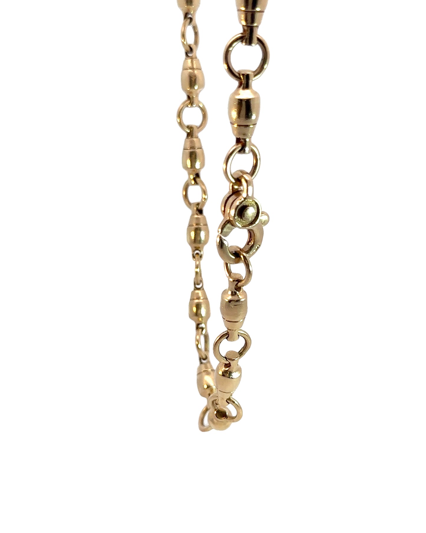 Estate 14k Yellow Gold Solid Bullet Link Chain