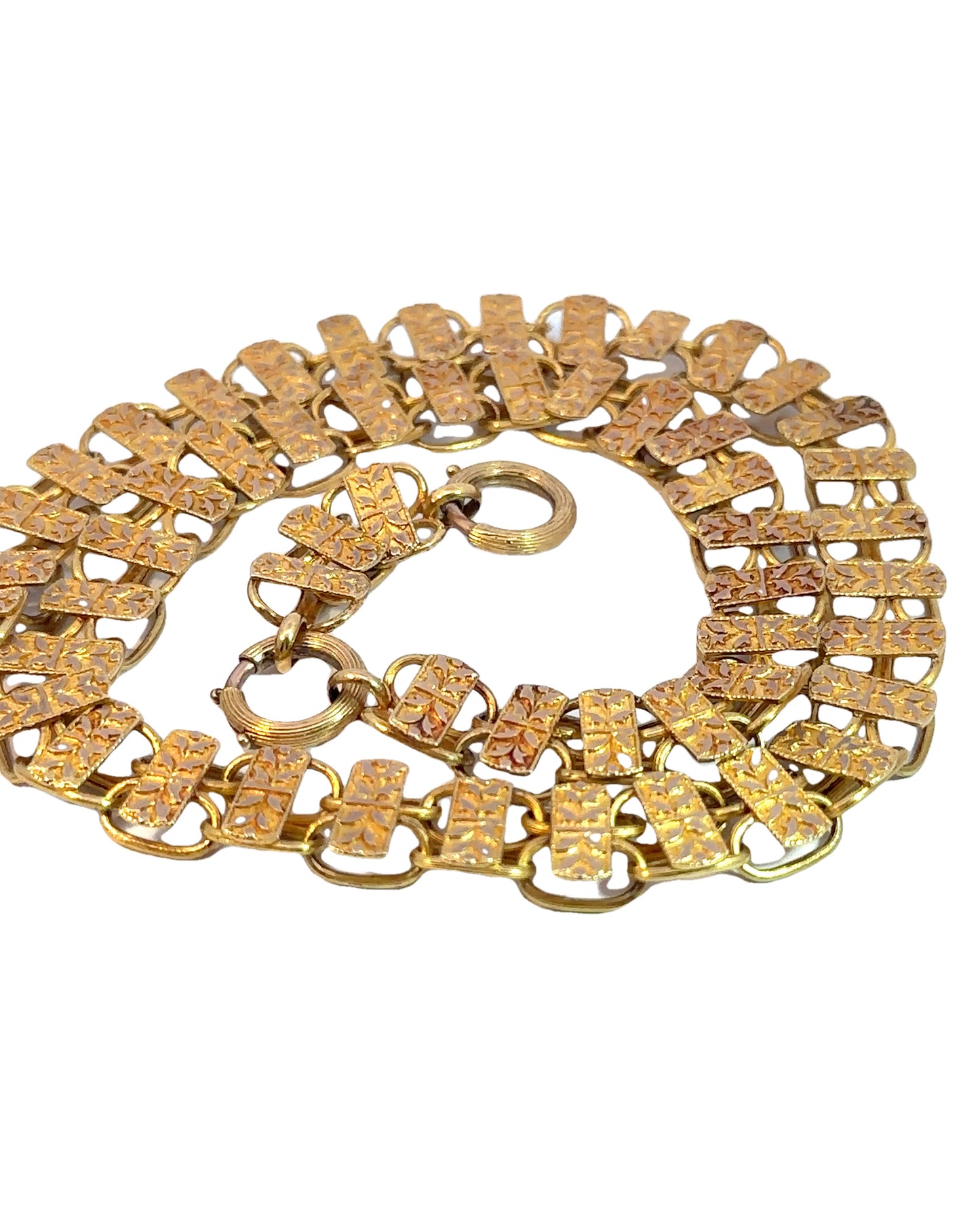 Victorian 14k Yellow Gold Book Chain