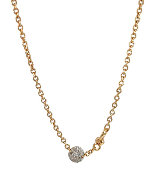 Vintage Pomellato 18k Yellow Gold Diamond Chain