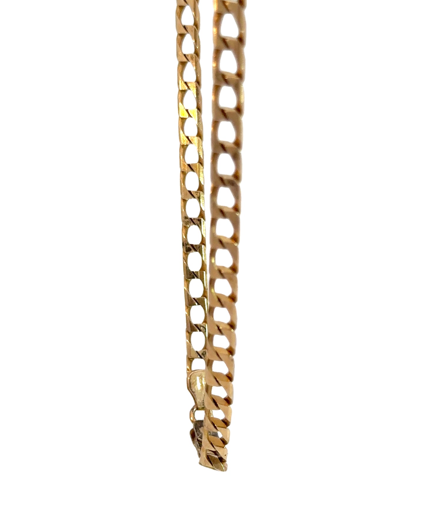 Vintage 14k Yellow Gold Squared Edge Curb Chain