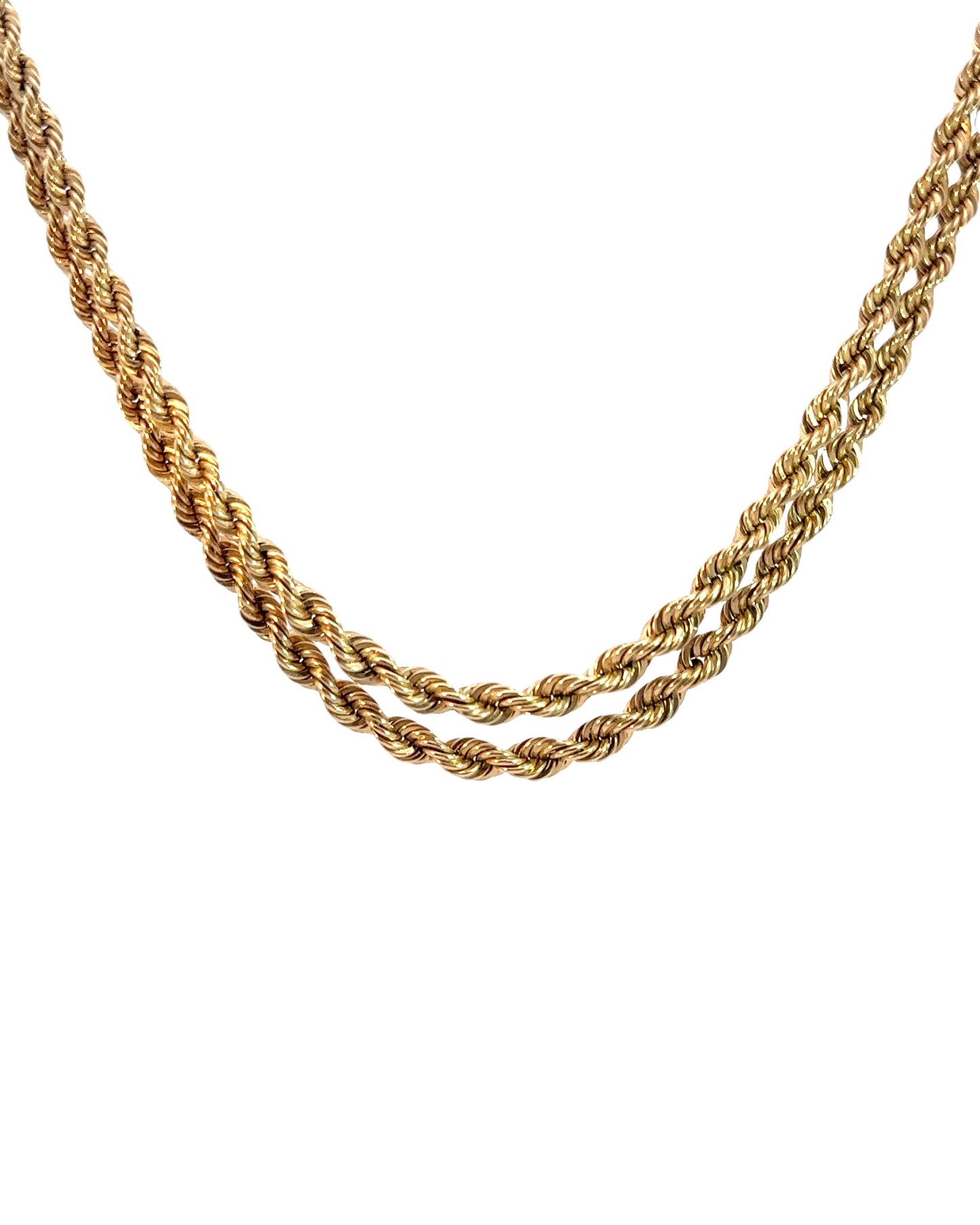 Vintage Tiffany & Co. 14k Yellow Gold Double Rope Chain