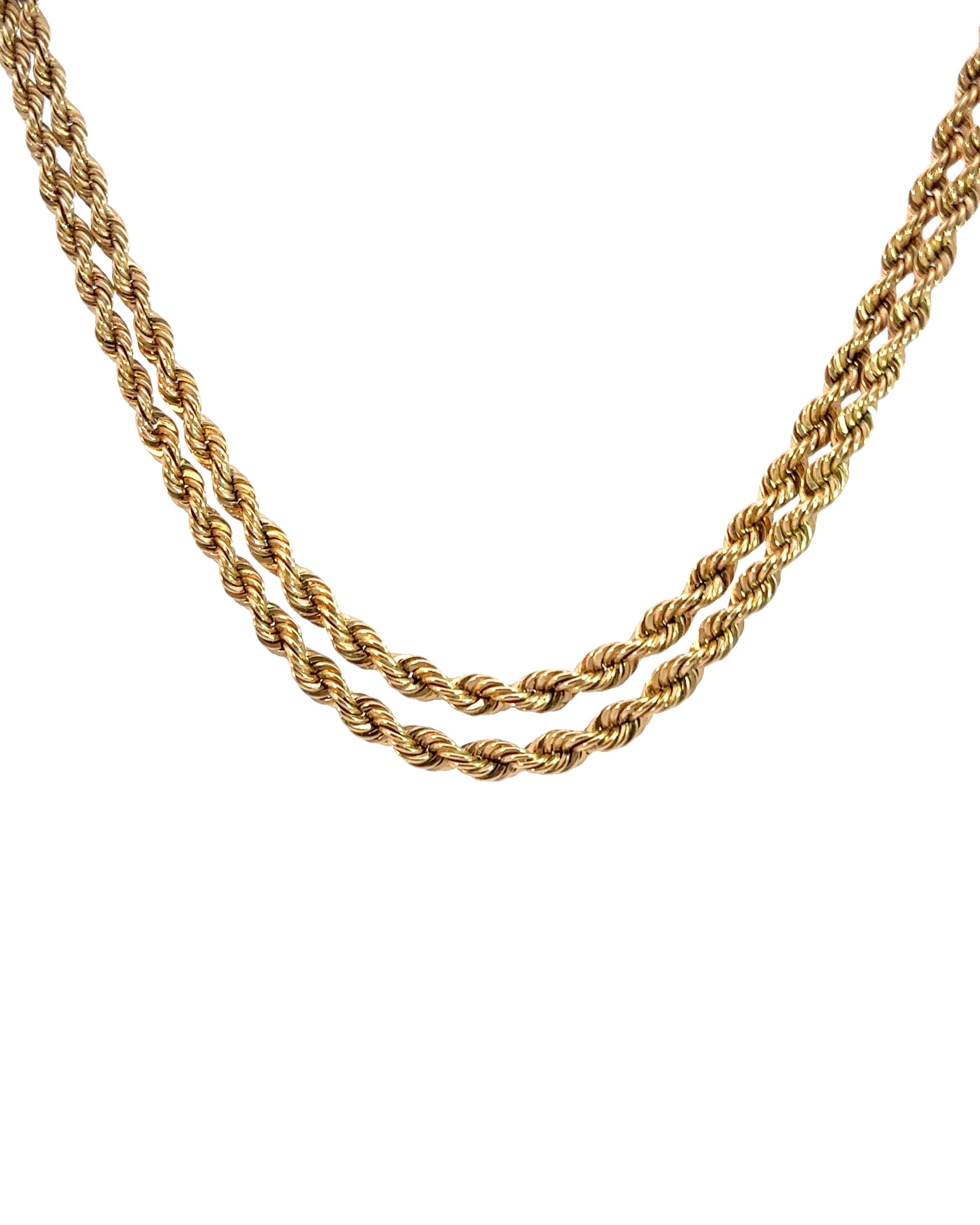 Vintage Tiffany & Co. 14k Yellow Gold Double Rope Chain