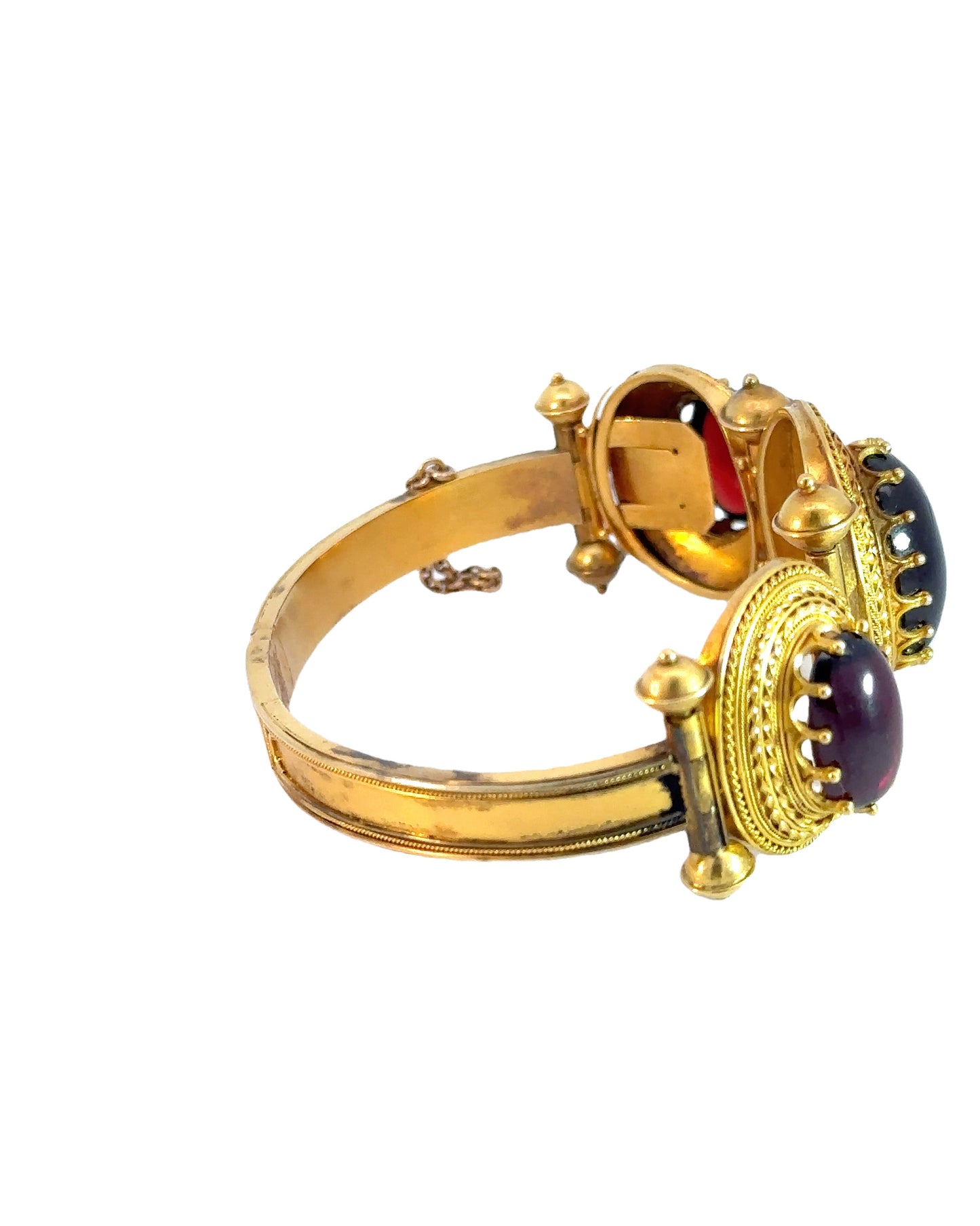 Victorian Garnet Cabochon Bangle