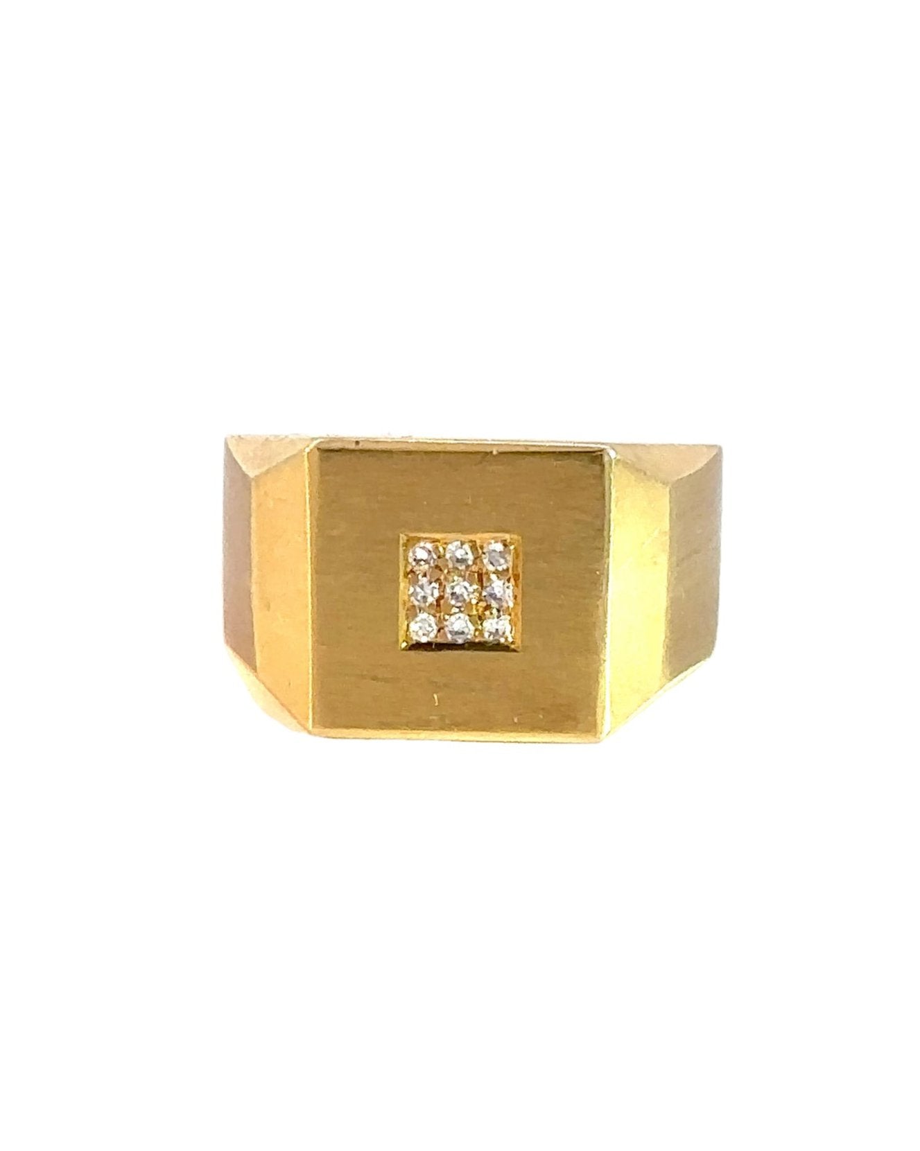 Vintage Cellini 18k Yellow Gold Diamond Ring