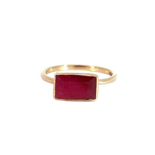 EJM 14k Yellow Gold Ruby Ring