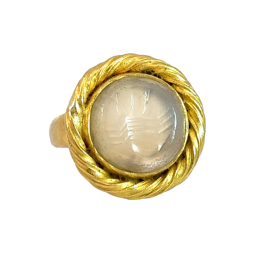 Antique High Karat Yellow Gold Scorpion Intaglio Ring