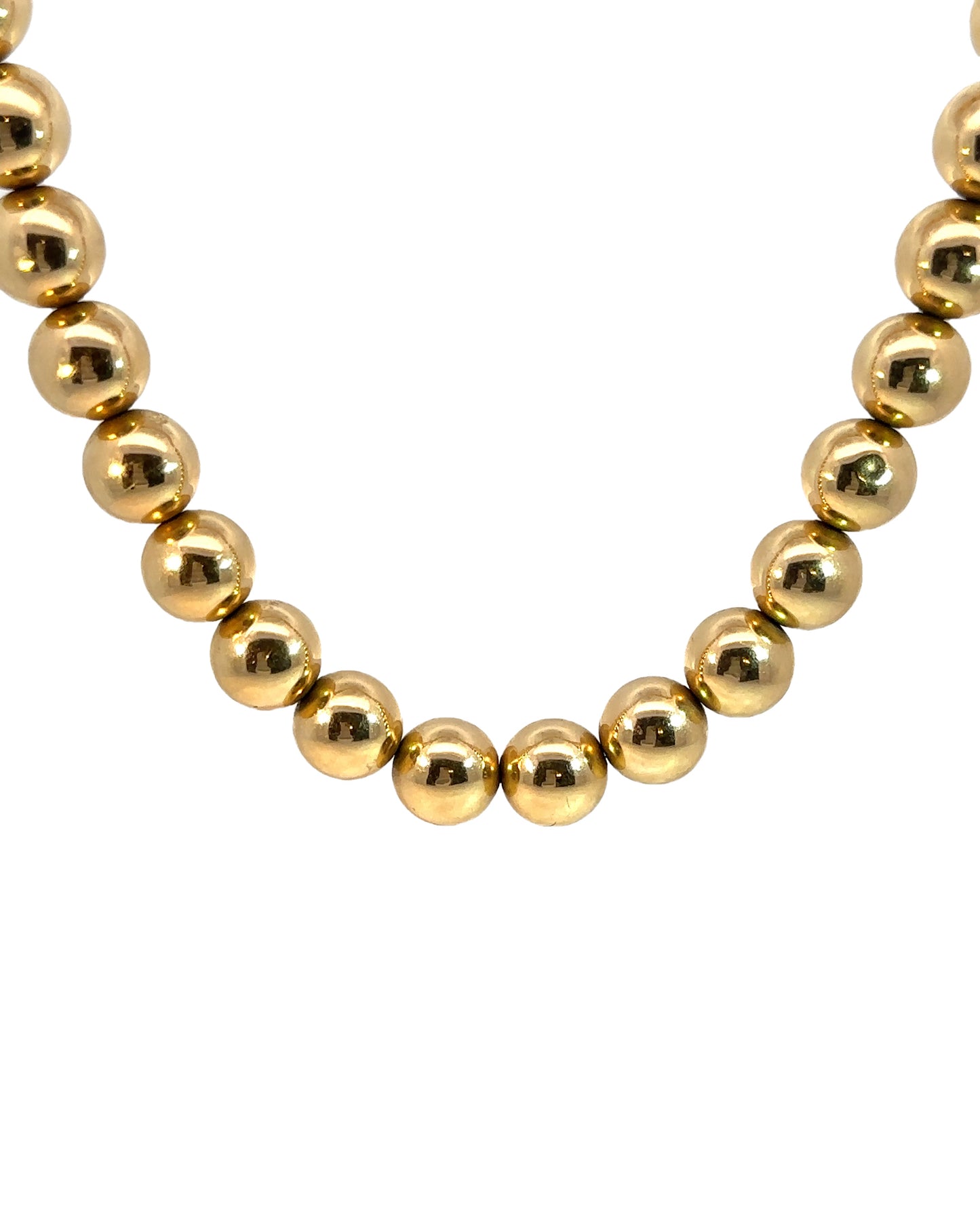 Vintage 14k Large Bead Necklace