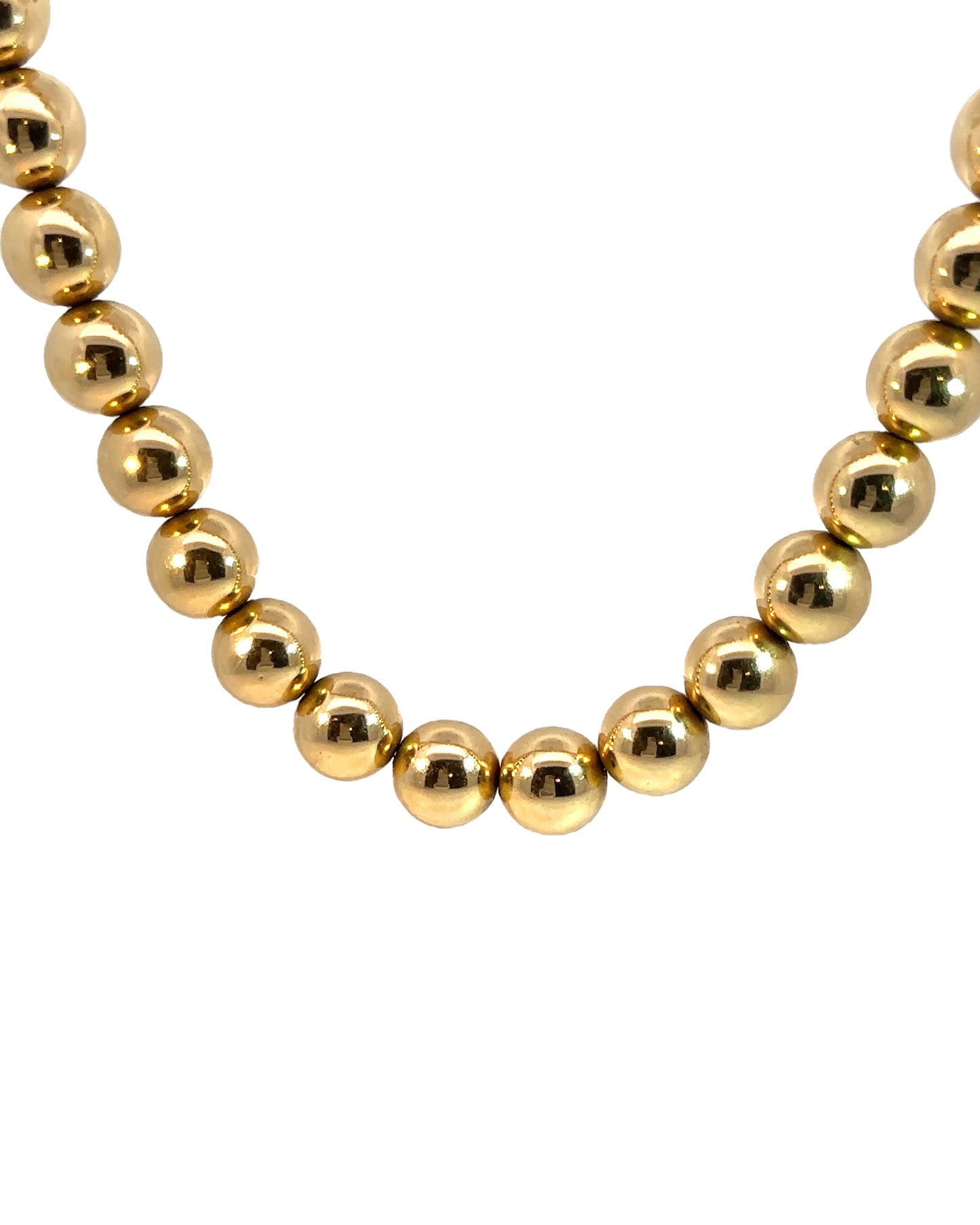 Vintage 14k Large Bead Necklace