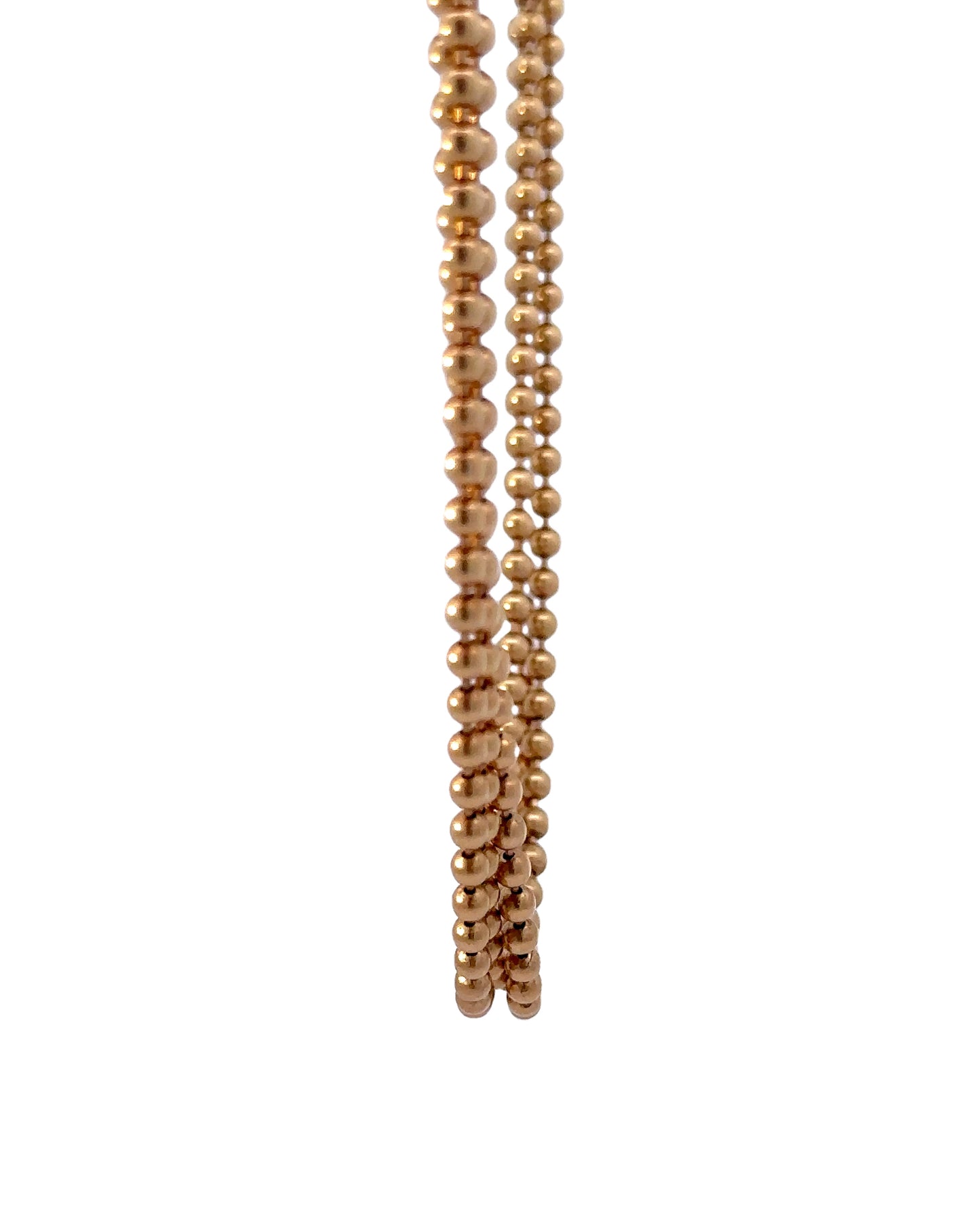 Vintage 14k Yellow Gold Three Strand Street Ball Chain