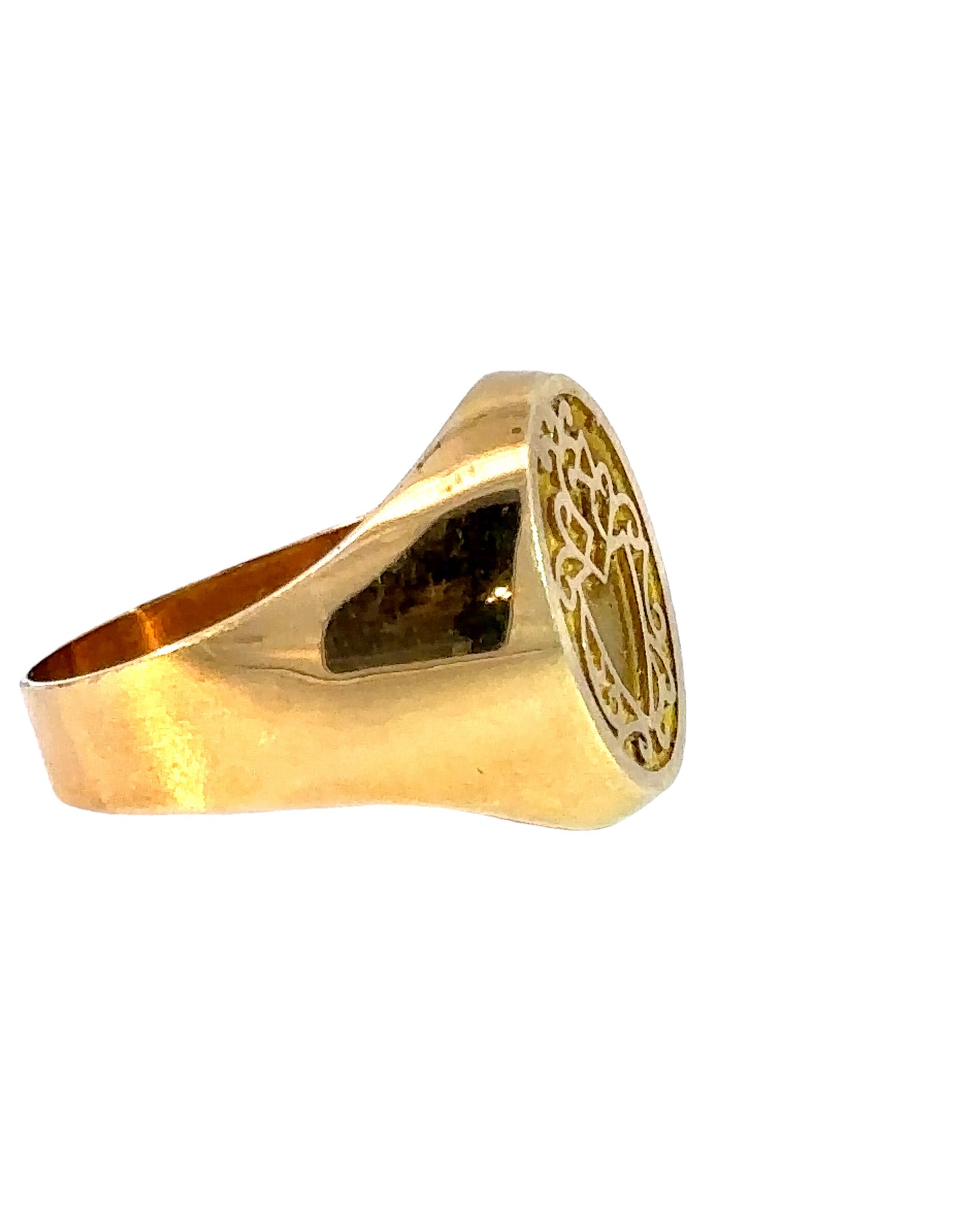 Vintage 18k Yellow Gold Signet Ring