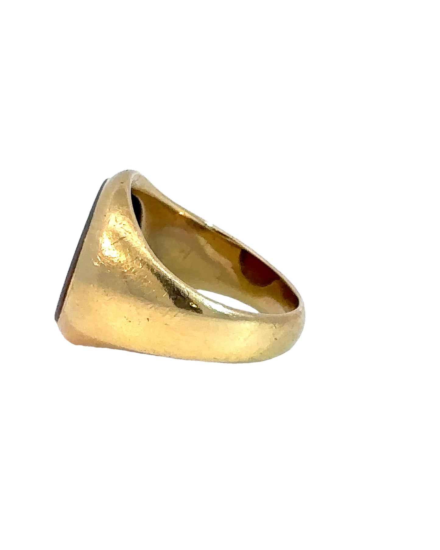 Vintage 18k Yellow Gold Sardonyx UK Signet Ring